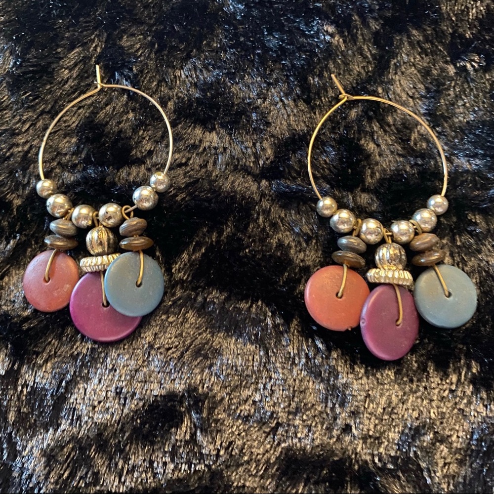 Colorful costume earrings
